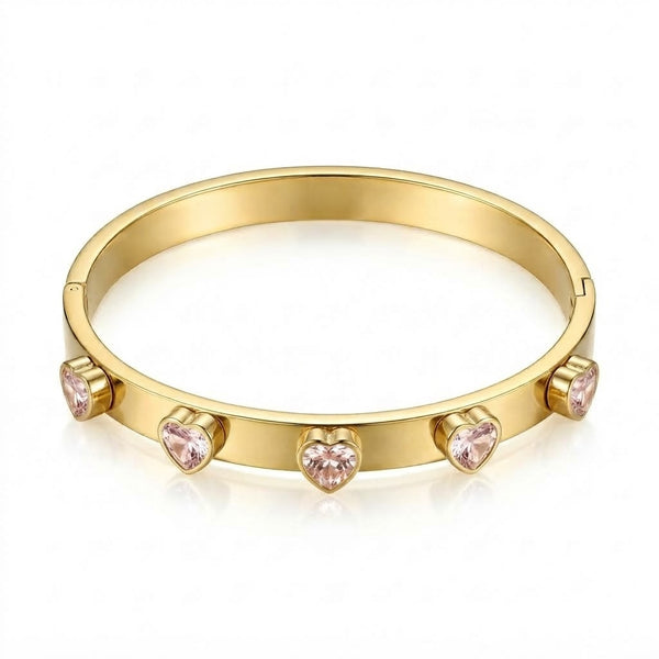 Lavi Gold Heart Brick Bracelet