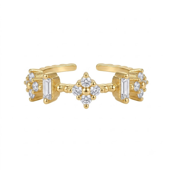 Zircon Flower Ring