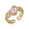 Pink Halo Heart Ring