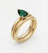 Emerald Pear Cut Ring