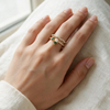 Emerald Bow Pearl Ring
