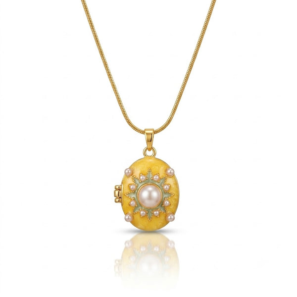 Whimsical Yellow Picture Pendent