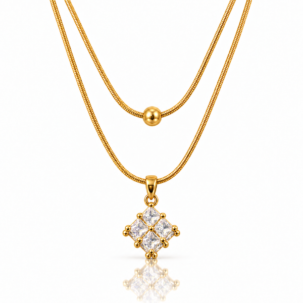 Luxe Crystal Cube Necklace
