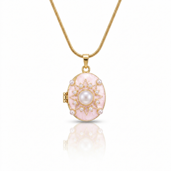 Pink Pearl Picture Pendent