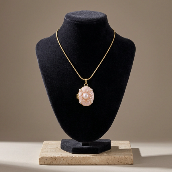 Pink Pearl Picture Pendent