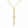 Studded Star Heart Y Necklace