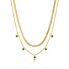 Double Layer Green Chime Necklace