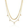Dual Layer Crystal Chime Necklace
