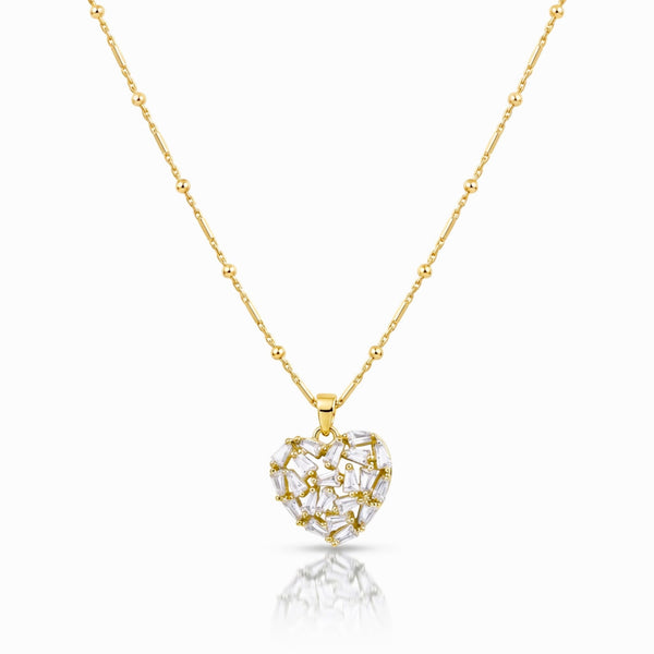 Studded Heart Necklace