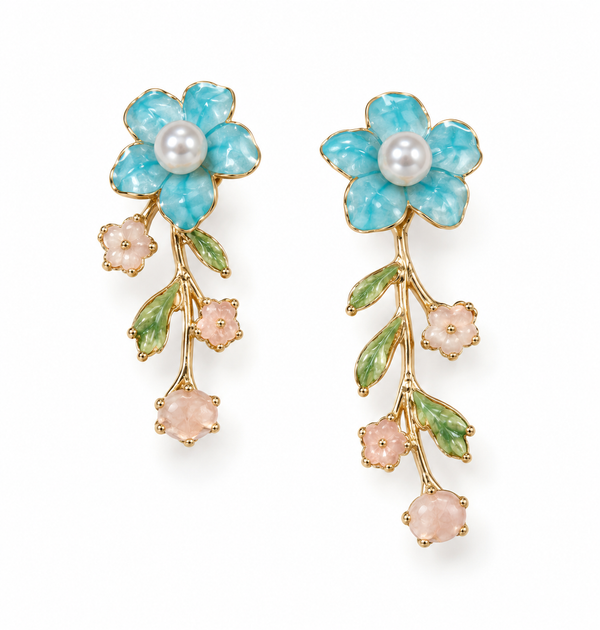 Fairy Blue Bloom Earring