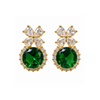 Emerald Crystal Halo Earring