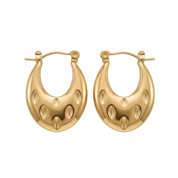 Gold Crescent Earrings