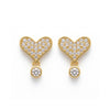 Studded Heart Accent Earring