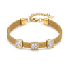 Crystal Cube Mesh Bracelet