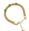 Emerald Cube Mesh Bracelet