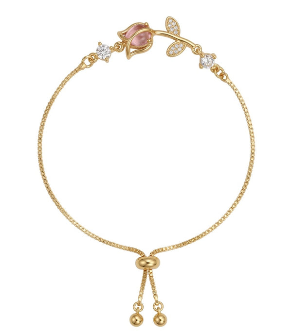 Baby Pink Tulip Bracelet - Adjustable