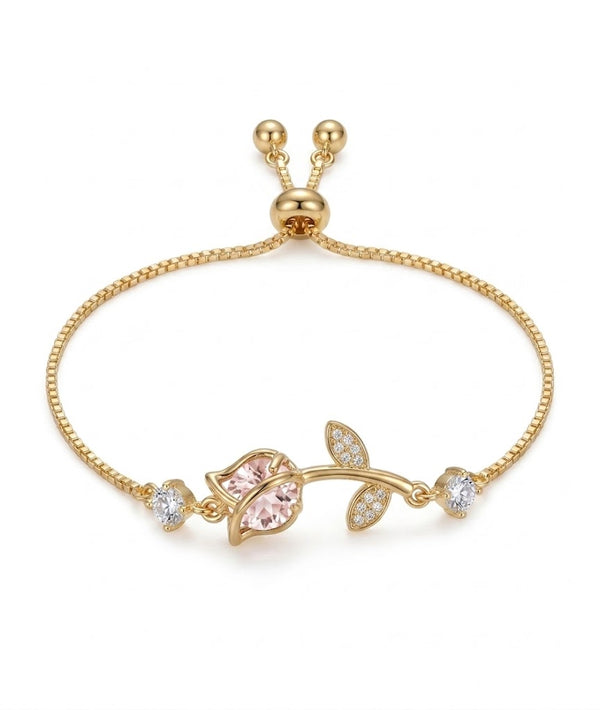 Baby Pink Tulip Bracelet - Adjustable