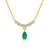 Cluster Emerald Drop Necklace
