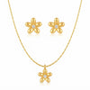 Flower Necklace with Earrings