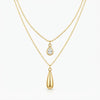 Double Layer Gold Drop Necklace