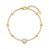 Crystal Heart Beaded Bracelet