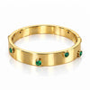 Emerald Crystal Broad Bracelet