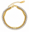 Golden Glamour Layered Bracelet
