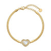 Pearl Heart Diamond Studded Bracelet