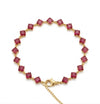 Rose Crystal Cube Bracelet