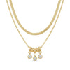 Dual Layer Crystal Charm Necklace