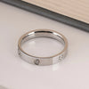 Elegant Diamond Silver Band Ring