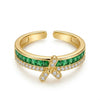 Crystal Shine Emerald Ring