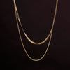 Plain Chain Two Layer Necklace