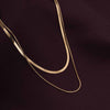 Plain Chain Two Layer Necklace