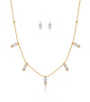 Radiant Droplets Necklace with Earrings