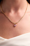 Blush Rose Heart Necklace