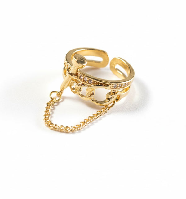 Dangling Curb Chain Ring
