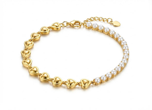 Pearl Heart Bracelet