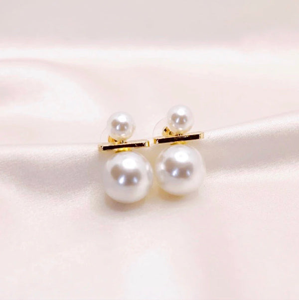 Dual Pearl Earrings