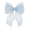 Pastel Organza Beads Border Bow Clip