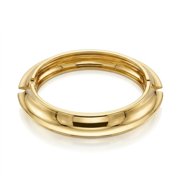 Onyx Gold Plated Bracelet Bangle