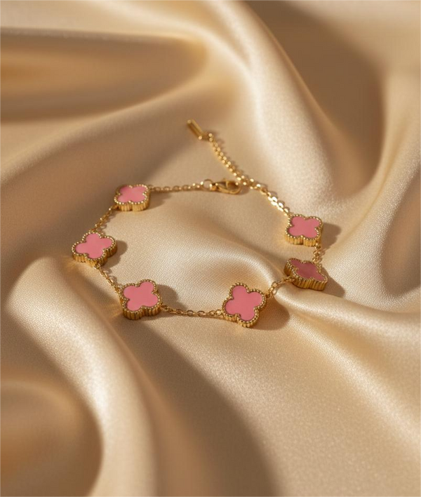 Pink Clover Bracelet