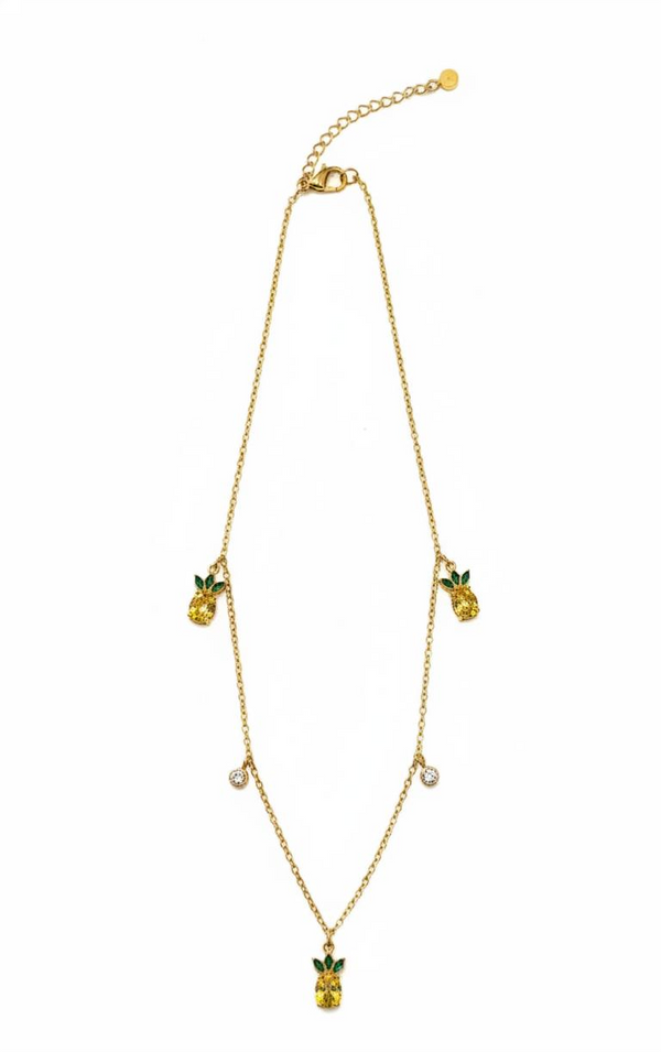 Dainty Crystal Pineapple Chain