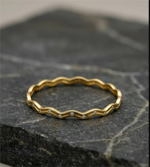 Wave Stacked Bangle