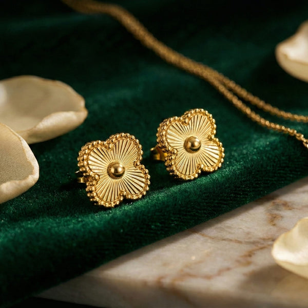 Gold Clover Earring