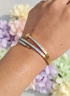 Double Row Pave Gold Bracelet