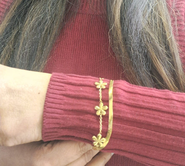 Flower Snake Chain Bracelet