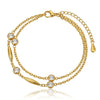 Double Crystal Stud Bracelet