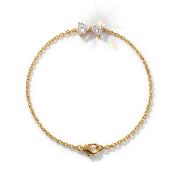 Crystal Bow Dainty Bracelet