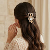 Rhinestone Studded Teddy Hair Pin hair clip – alternate angle